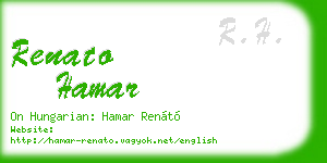 renato hamar business card